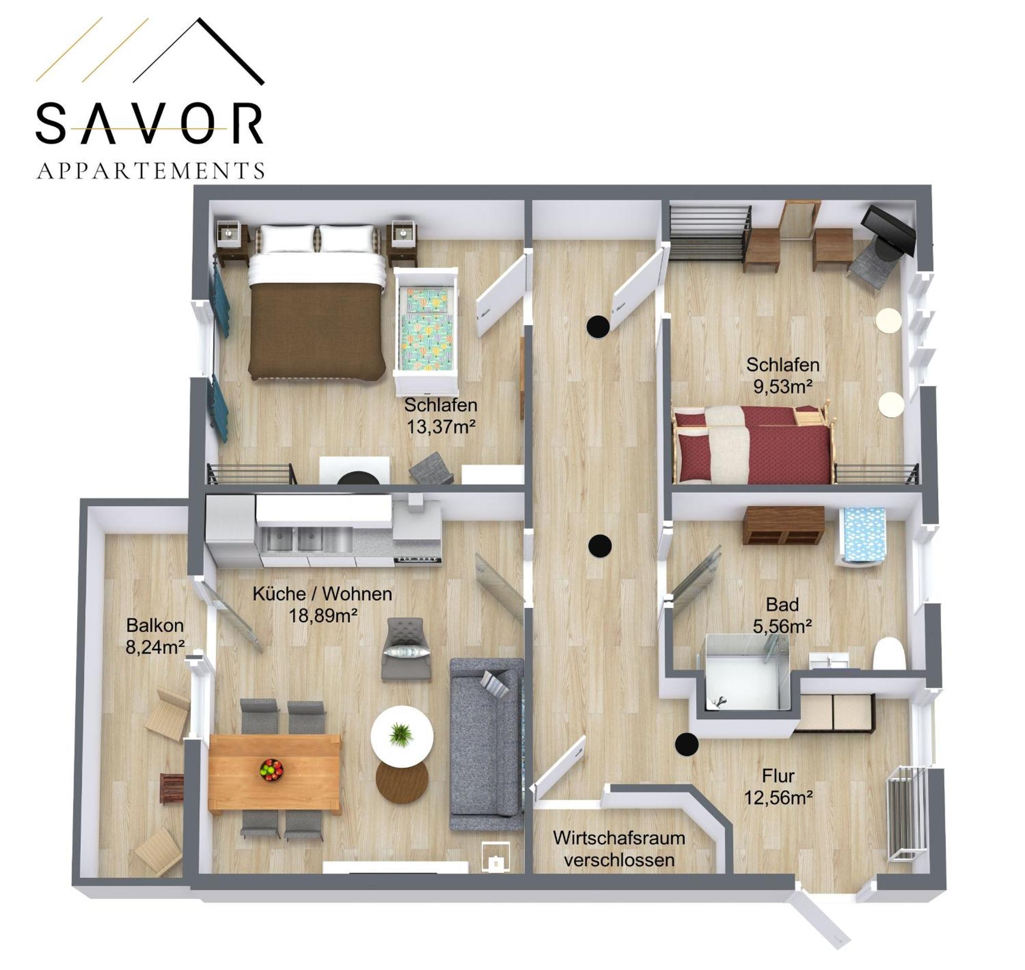 Savor Appartement 5 Personen 2 Schlafzimmer Babybett Netflix Balkon Zentrum Баутцен Экстерьер фото